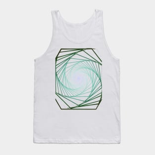 Paint geometric blue abstract galaxy Tank Top